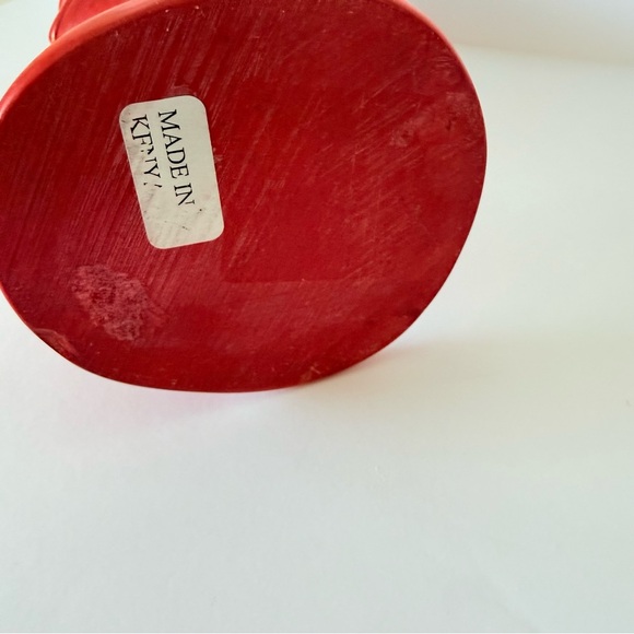 Modern Abstract Couple Art Soapstone Sculpture Red 10.5” Valentine’s Love Decor - Picture 11 of 12